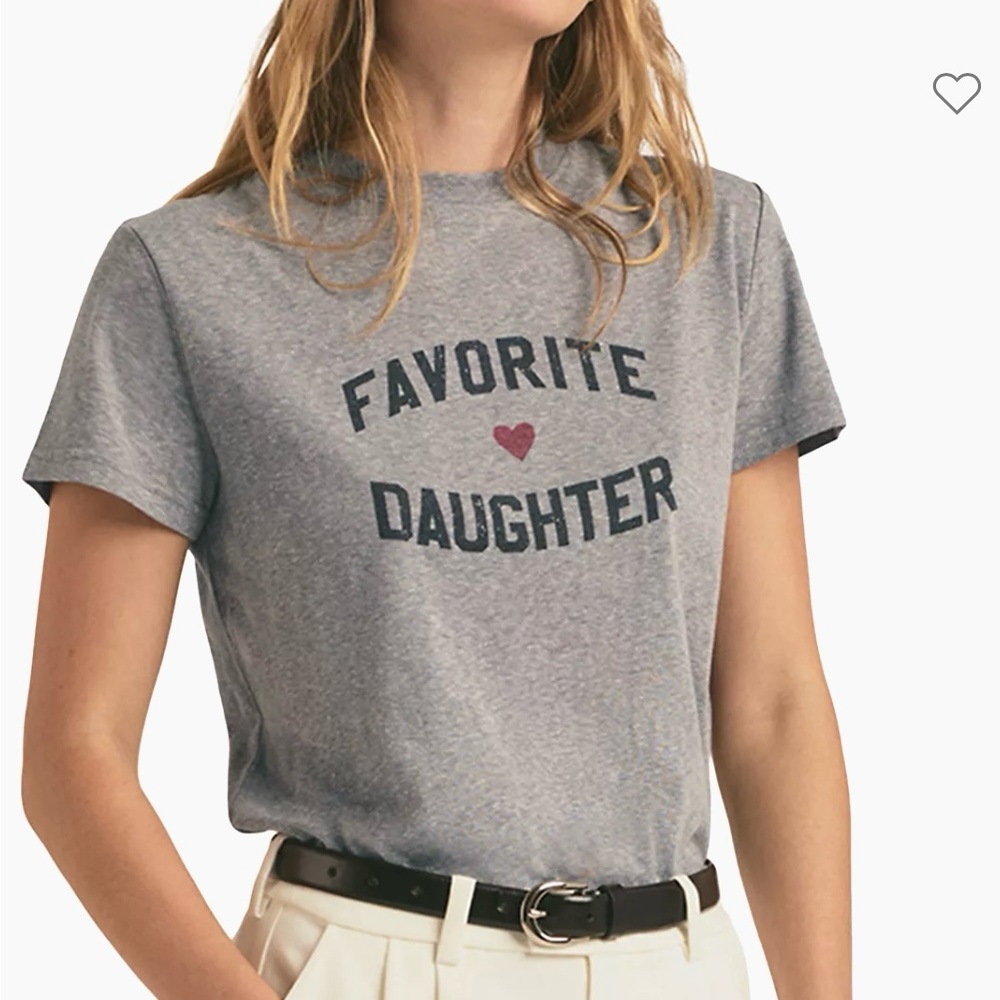 Favorite Daughter Heather Grey logo t-shirt